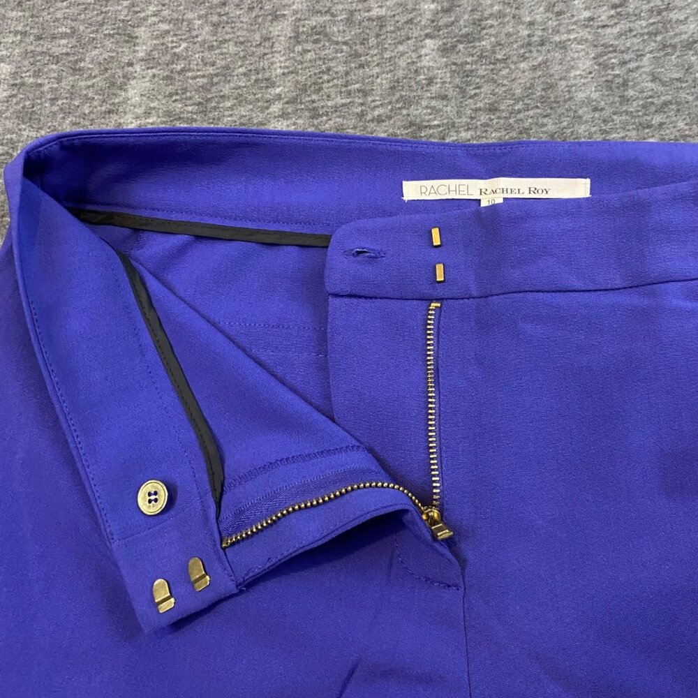 New Rachel Roy Violet Tapered Ankle Pants Womens Size 10 Zipper Ankles Stretch - Picture 4 of 6